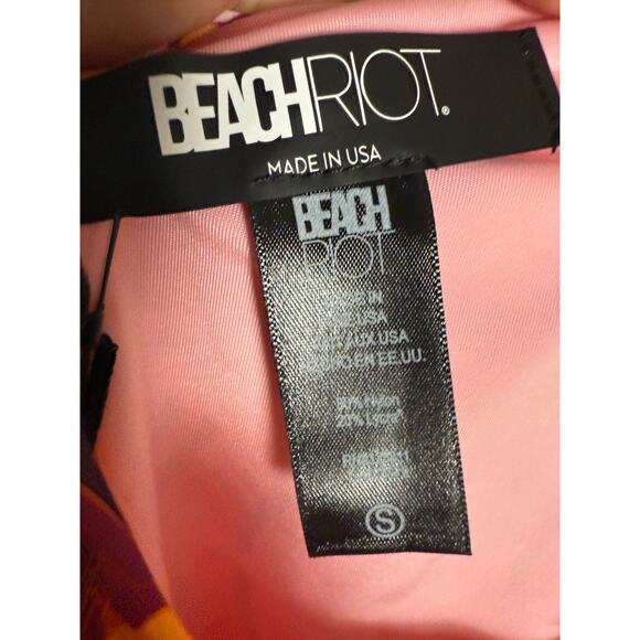 Beach Riot Kirsten 70s Geo Print Cut Out O-Ring One Piece Swimsuit Size Small - Picture 8 of 8